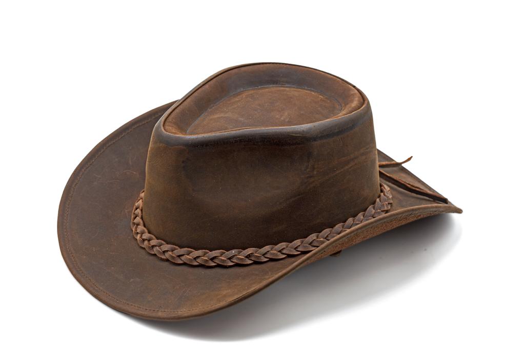 Chapeau de cowboy en cuir de vachette - Chapeau de Chapeau de cowboy en cuir de vachette - Chapeau de