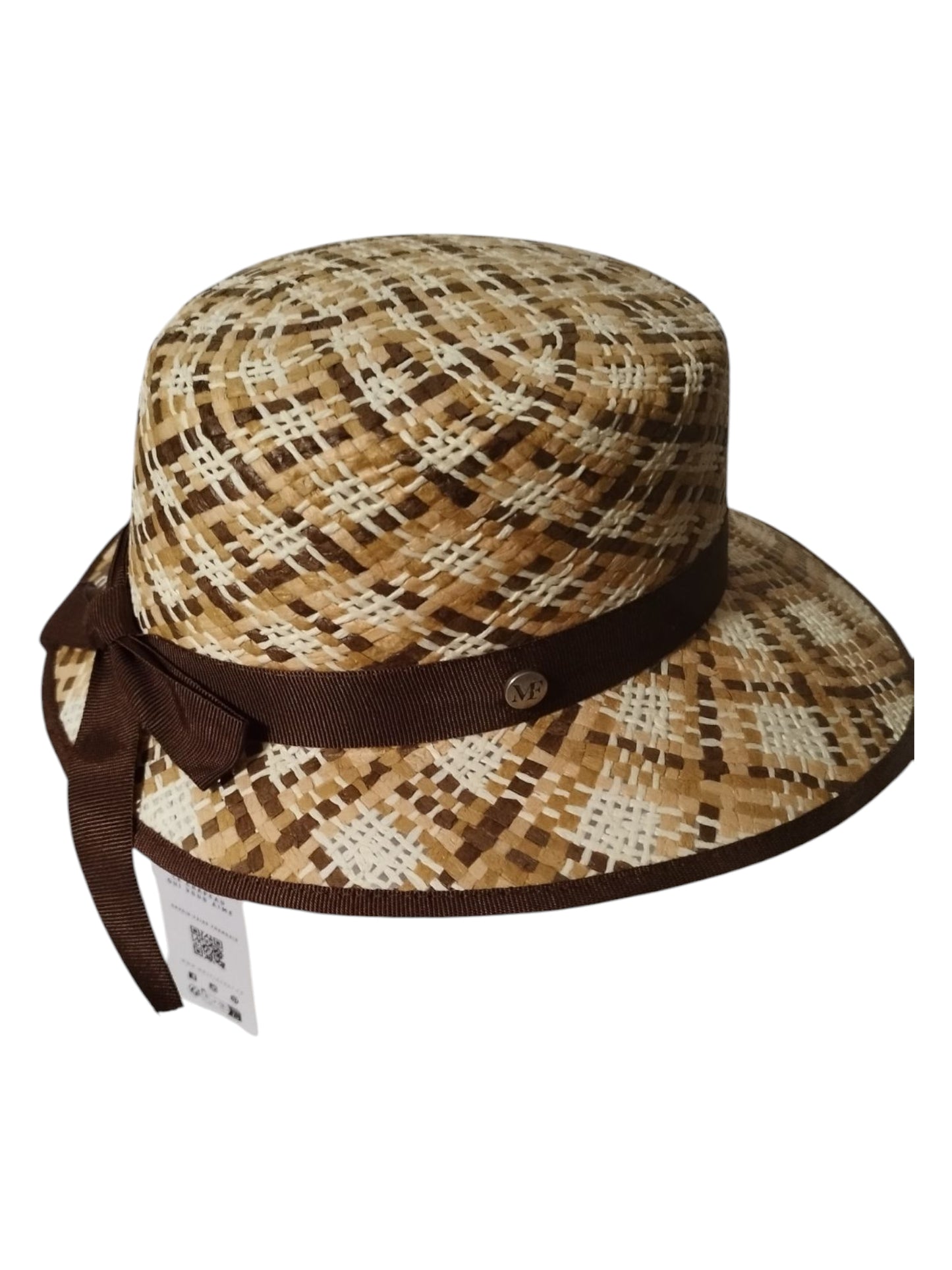 Chapeaux casquettes 100% Paille Papier Réf : 2E316 . Fabrication Italienne