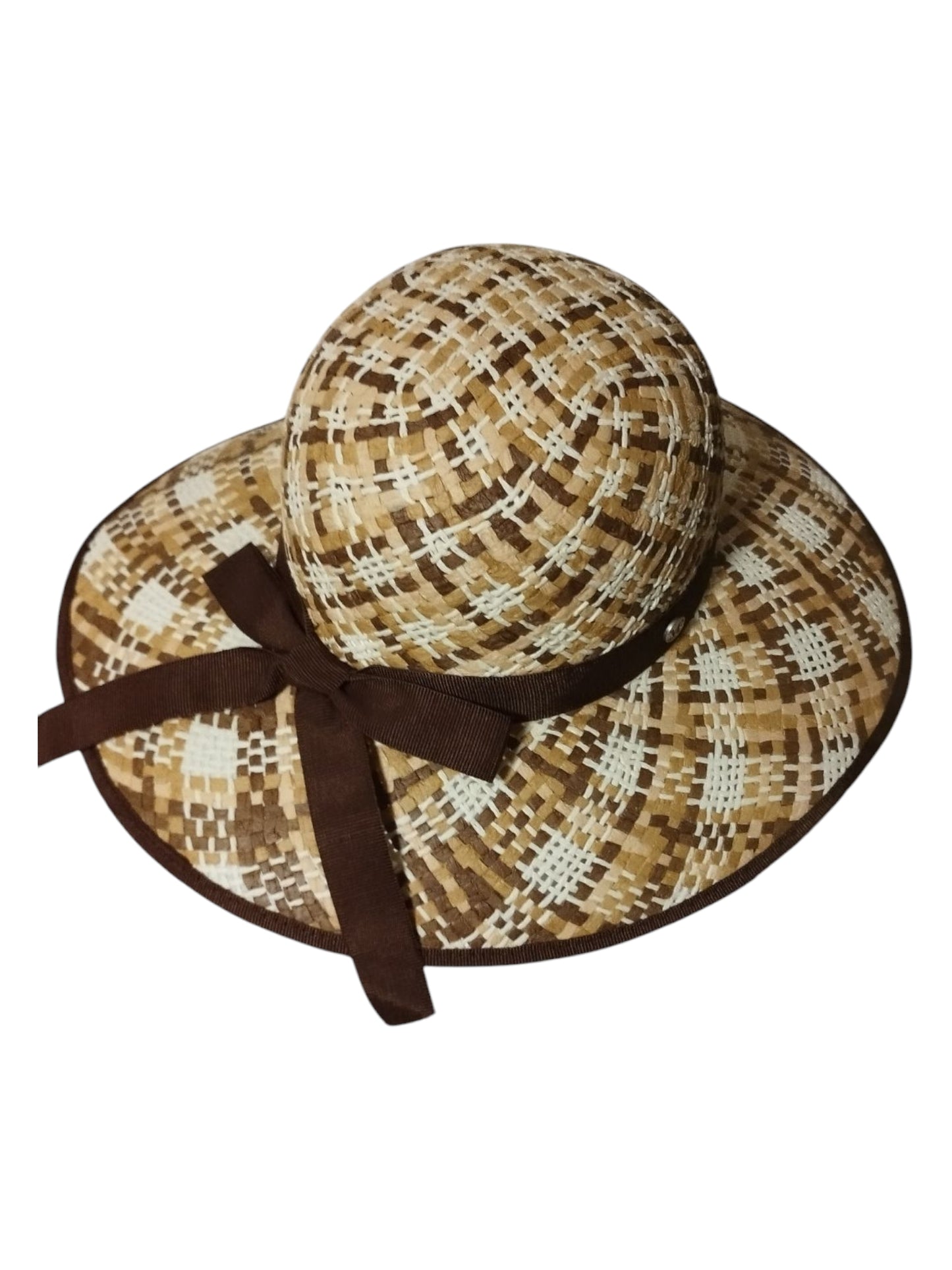 Chapeau Paille Papier Réf : 2E315 Fabrication Italienne.