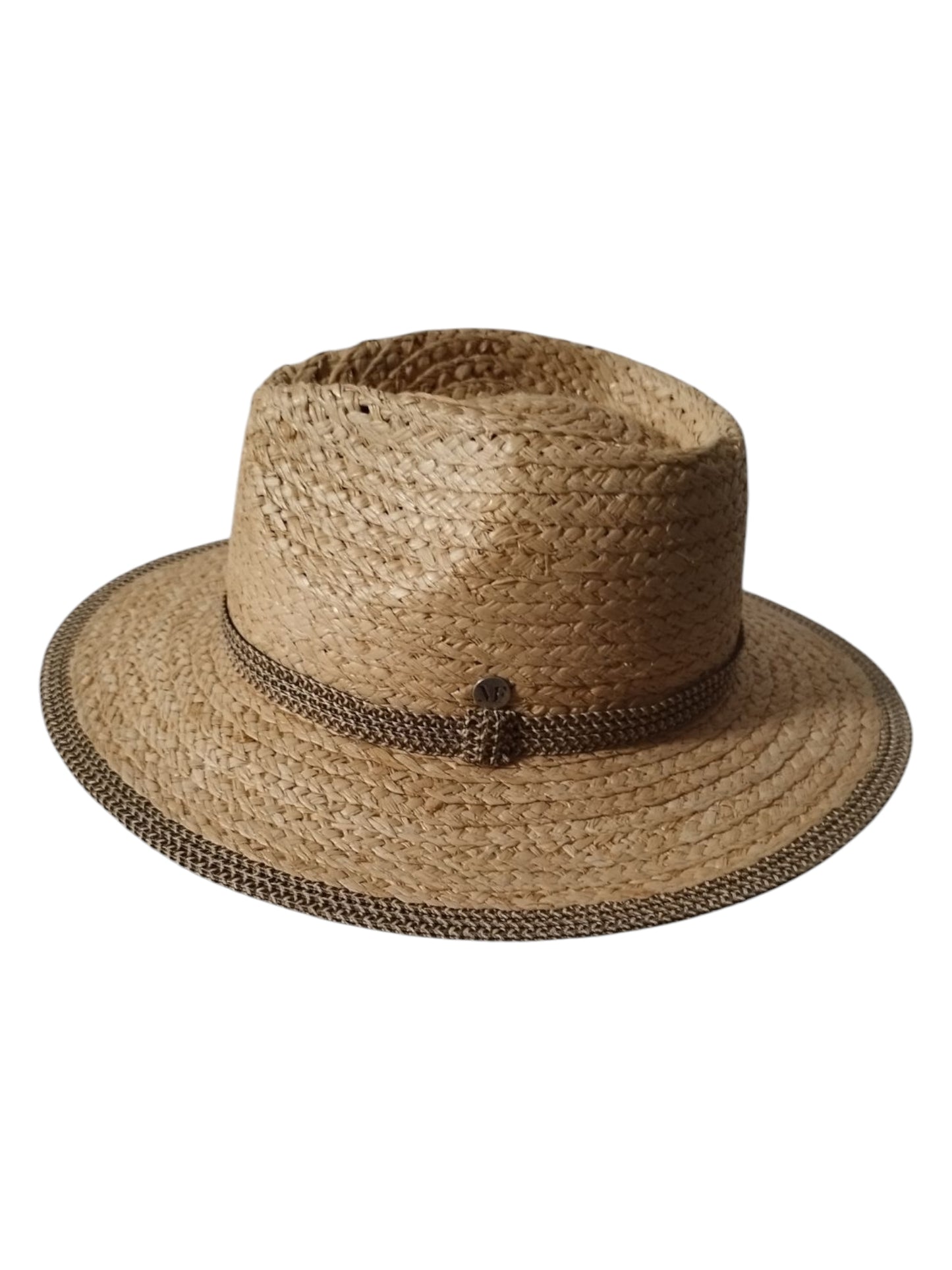 Chapeau 100% Raphia 100% Paille Papier Réf : 2E339 . Fabrication Italienne.