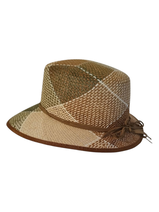 Chapeau - Casquette 100% Paille Papier Réf : 2E 313. Fabrication Italienne.