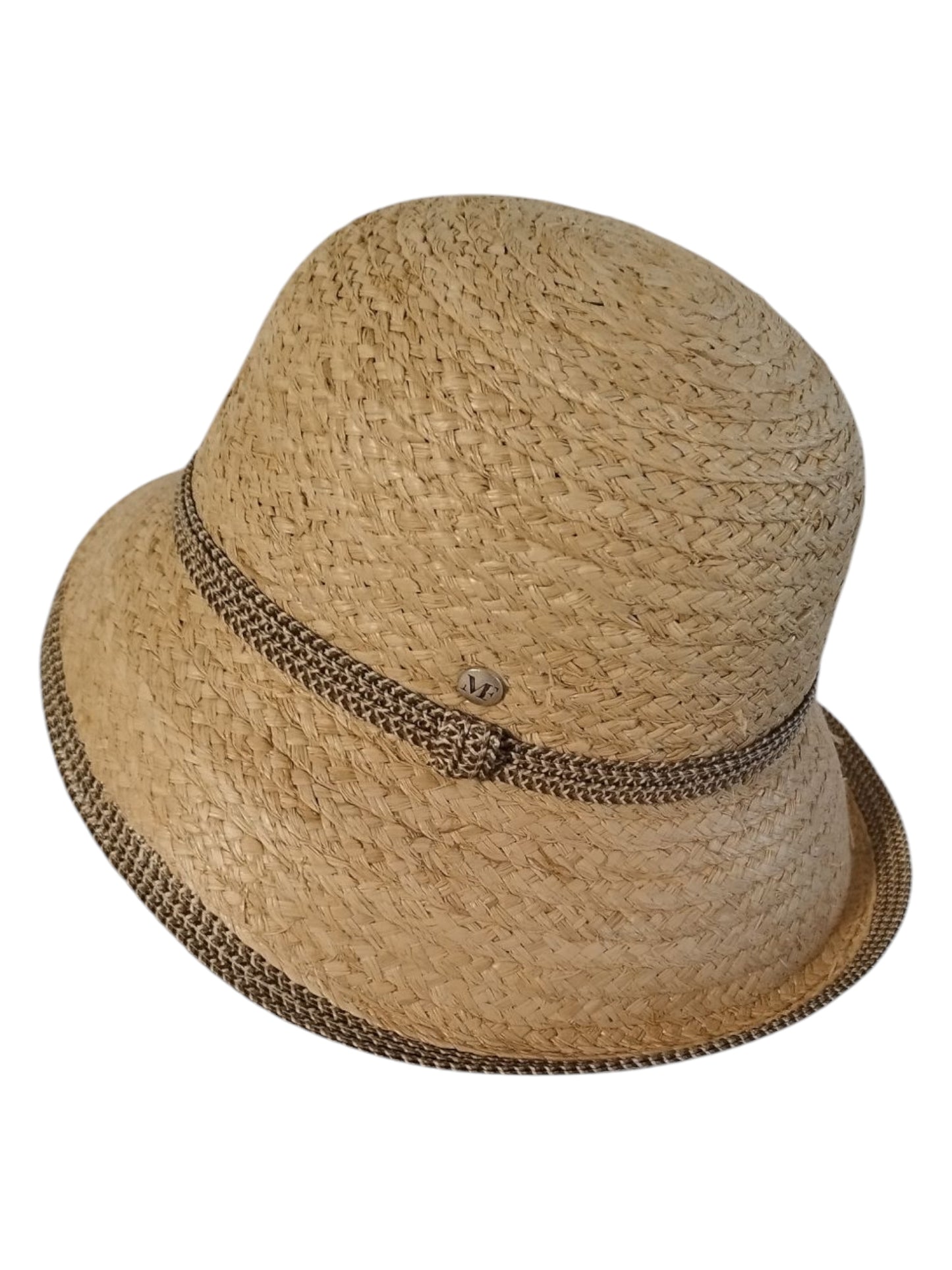 Chapeau 100% raphia tressé 100% Paille Papier Réf : 2E 340 . Import Italie.