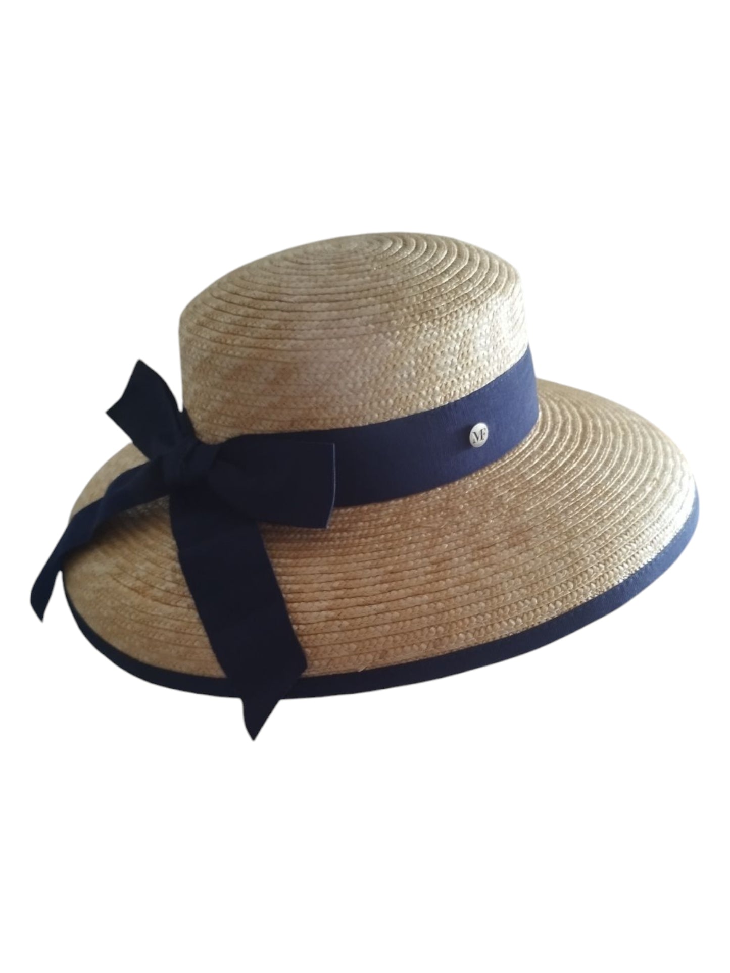 Chapeau bohème 100% Paille cousue Ref 2E56. Import Italie. A l'intérieur cordelette de réglage de la taille.