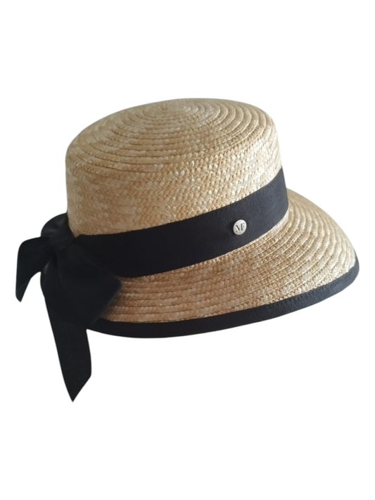Chapeau -Casquette 100% paille cousue Ref: 2E57 . Import Italie.