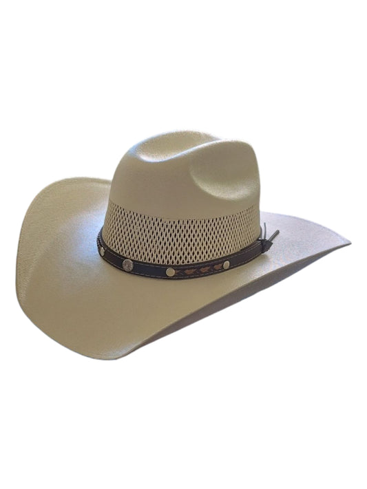 Chapeau cowboy en paille occidental - Style Austin. Import USA.