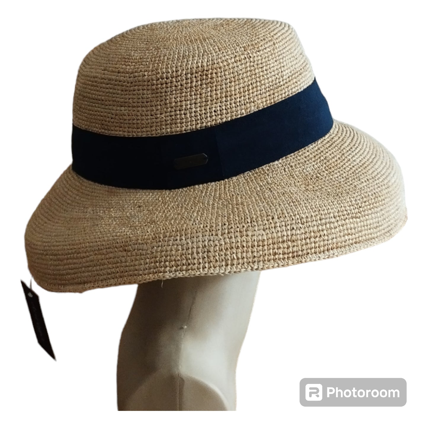 Chapeau Candida 100% raphia crochet fini Réf : 84