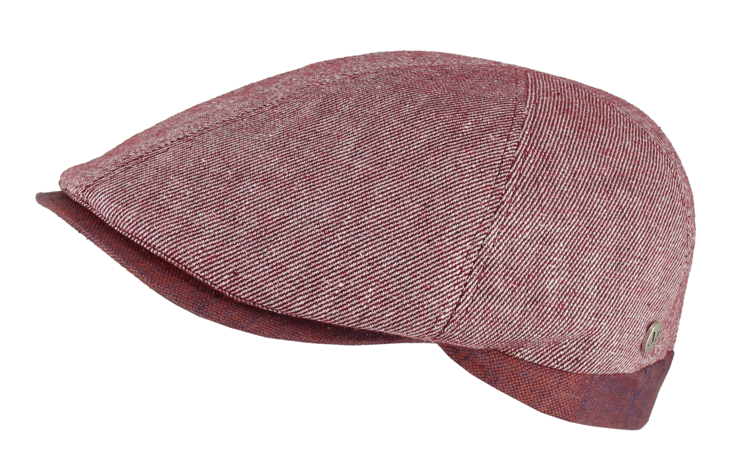Casquette plate lin bordeaux