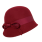 chapeau cloche vintage laine rouge