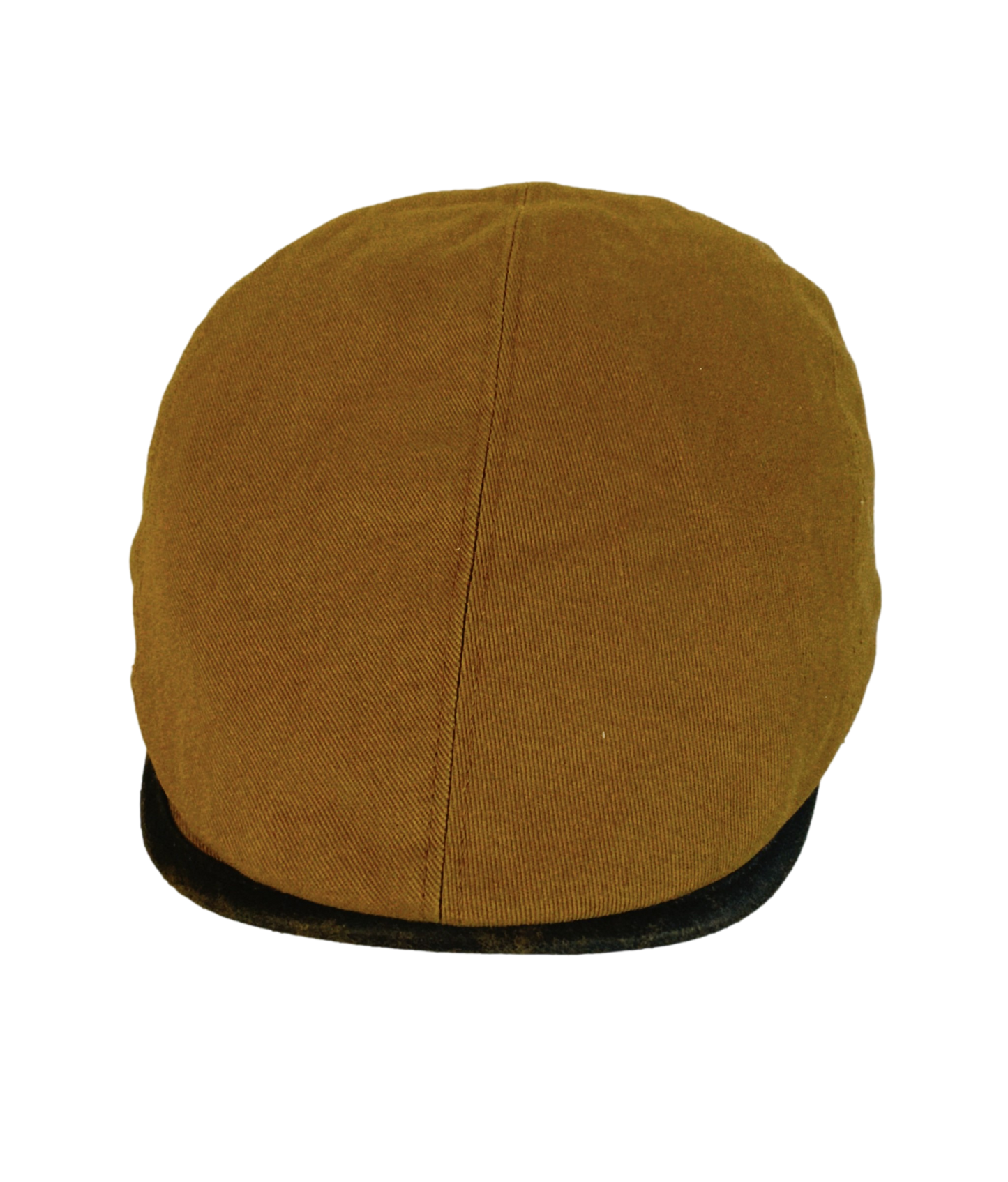 Casquette plate couture moutarde