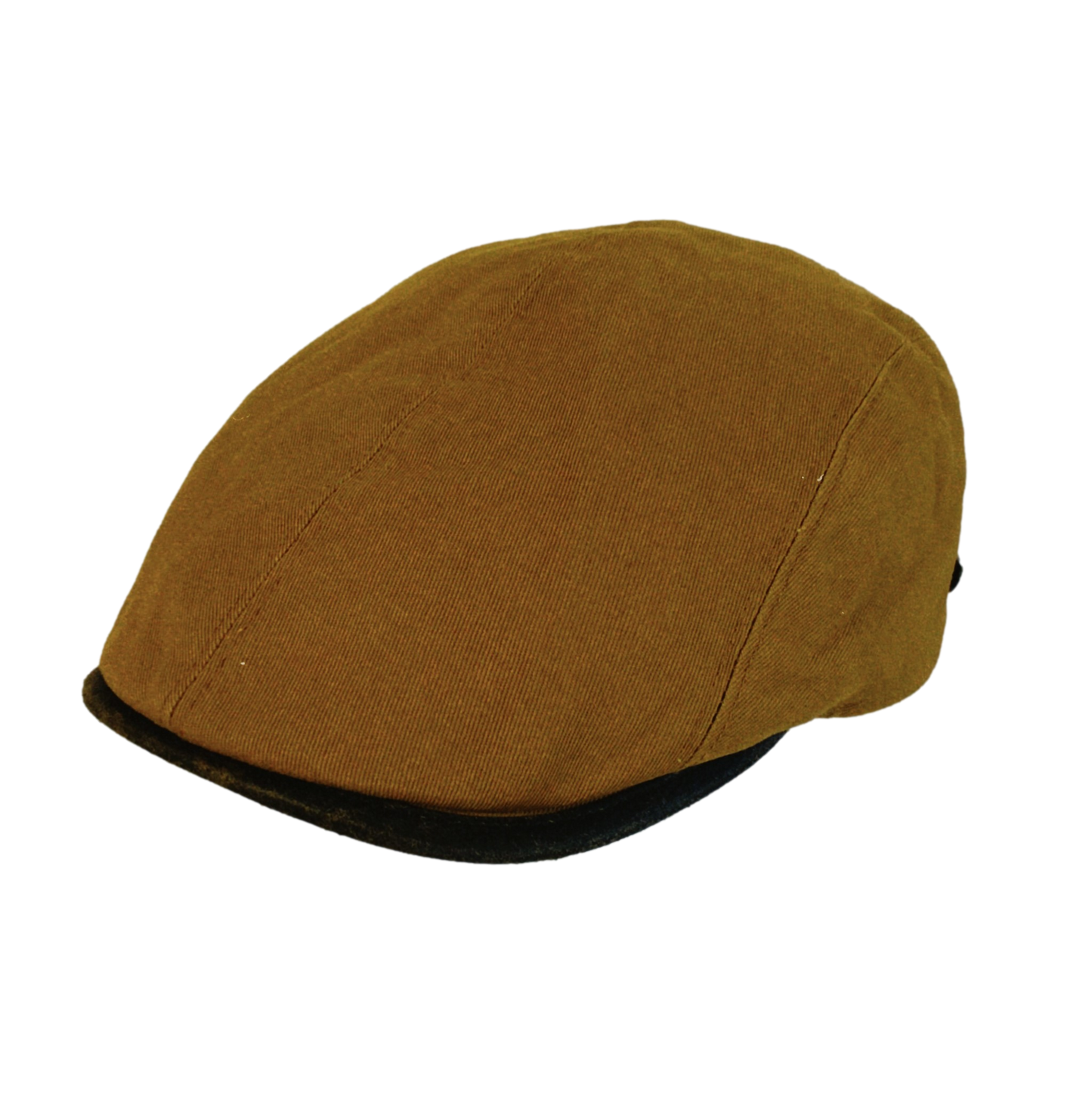 Casquette plate couture moutarde