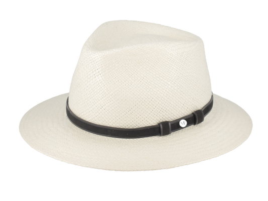 Chapeau Panama homme femme galon cuir