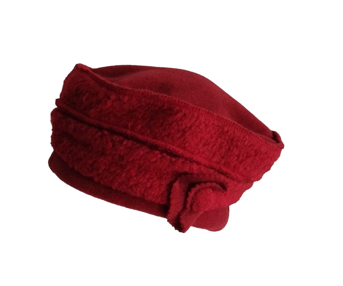 Bonnet toque femme hiver rouge