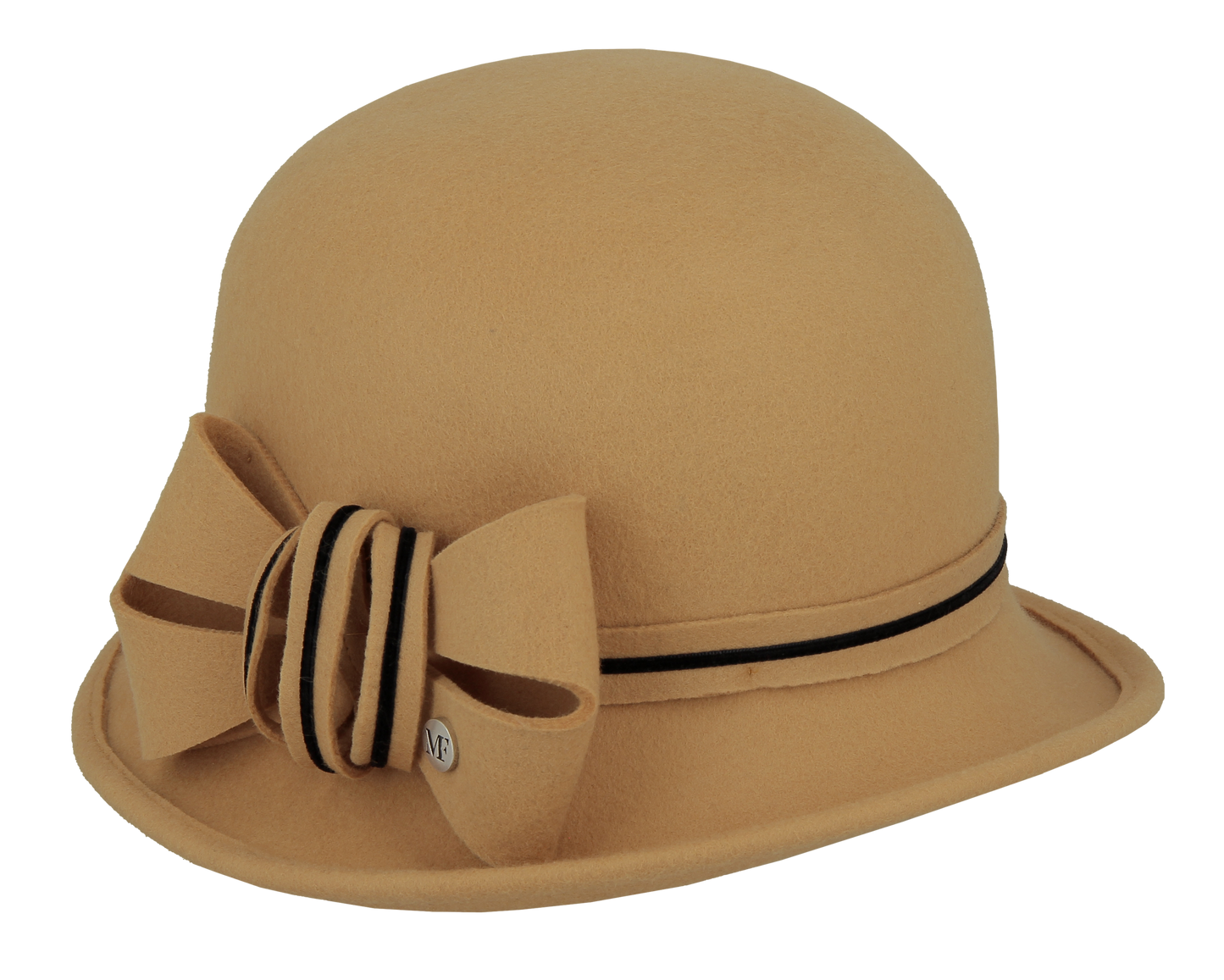 chapeau cloche vintage moutarde