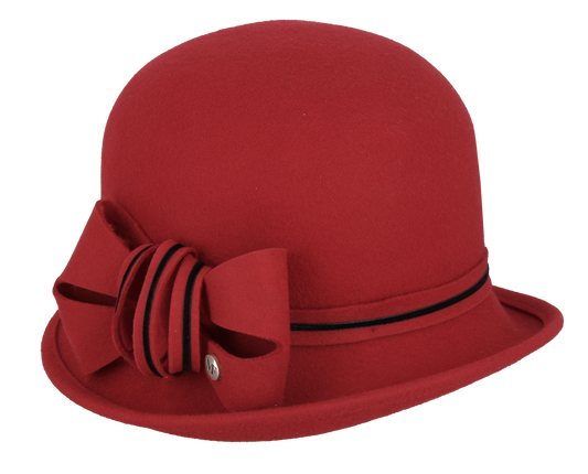 chapeau cloche vintage rouge