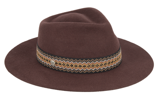 chapeau feutre laine femme marron