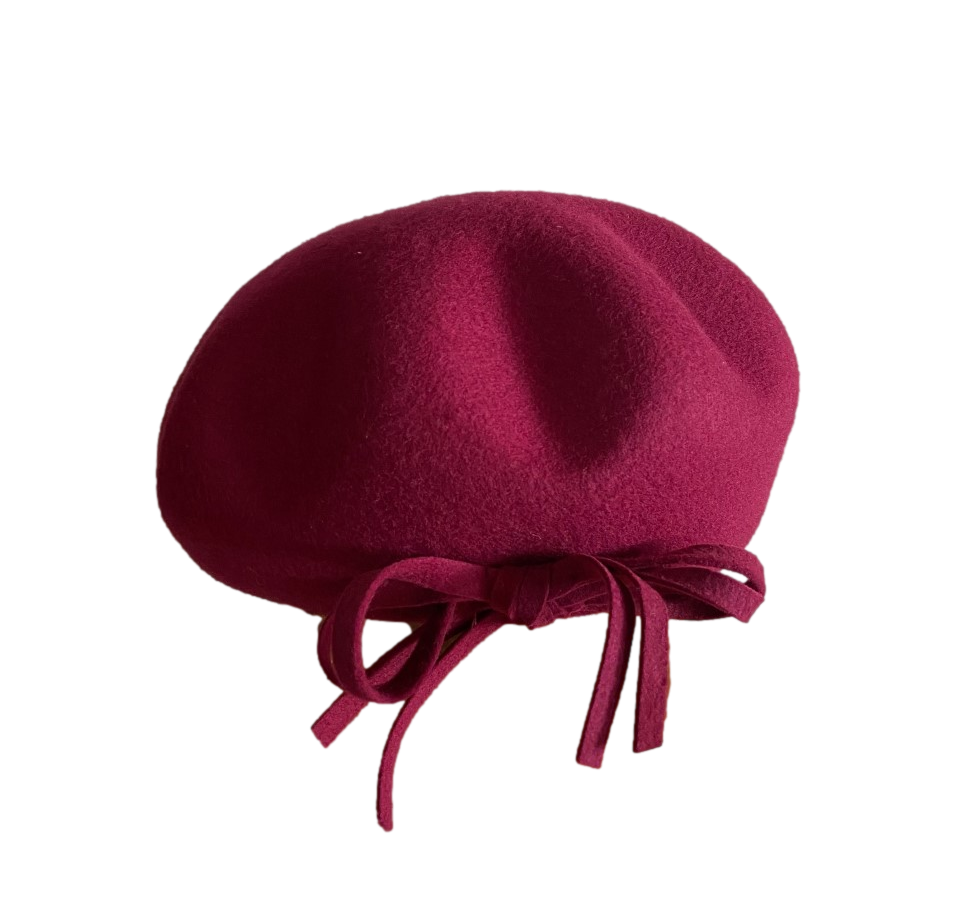 beret laine fantaisie  framboise
