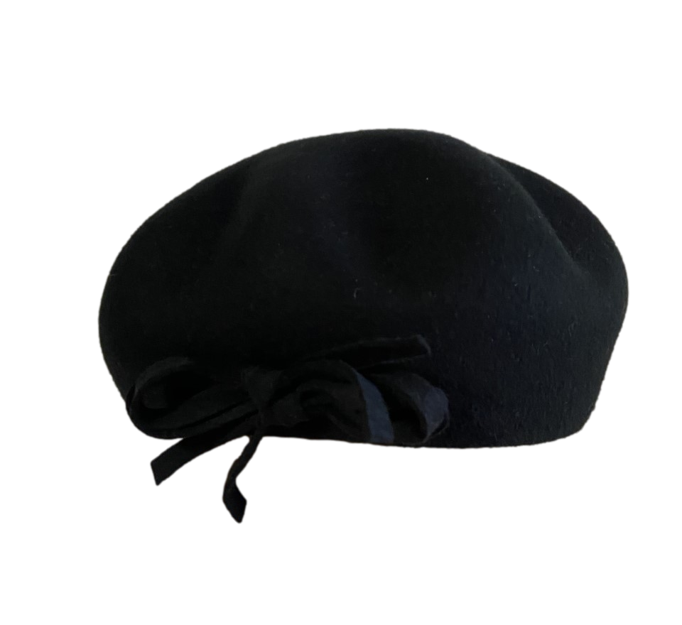 beret laine fantaisie noir