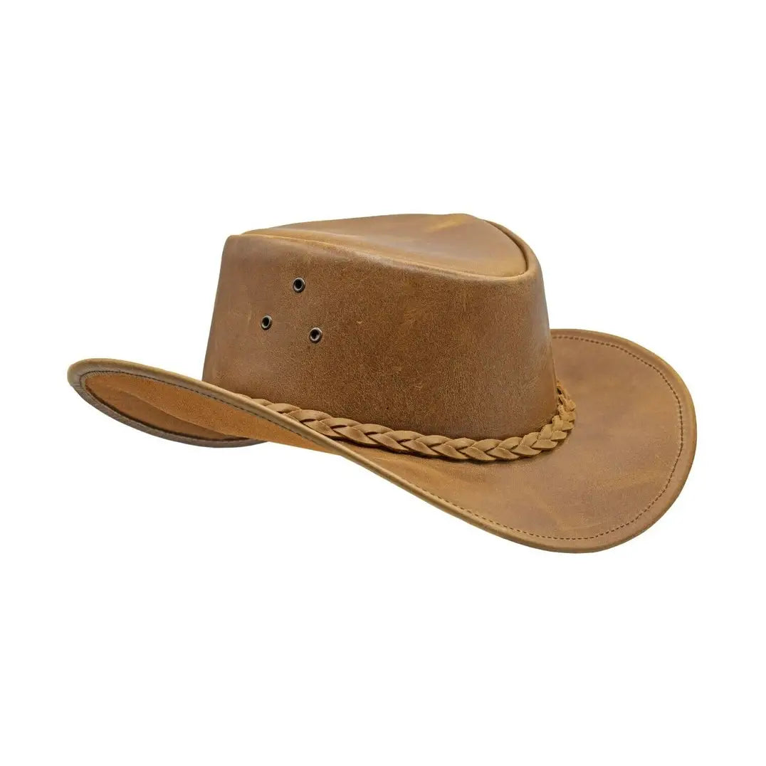 Chapeau de cowboy 100% en cuir durable occidental pour hommes et femmes . Importation Américaine. Mentonnière amovible , orifices d'aération pour  faciliter la circulation de l'air.