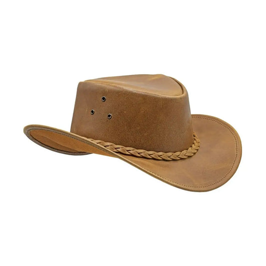 Chapeau de cowboy 100% en cuir durable occidental pour hommes et femmes . Importation Américaine. Mentonnière amovible , orifices d'aération pour  faciliter la circulation de l'air.