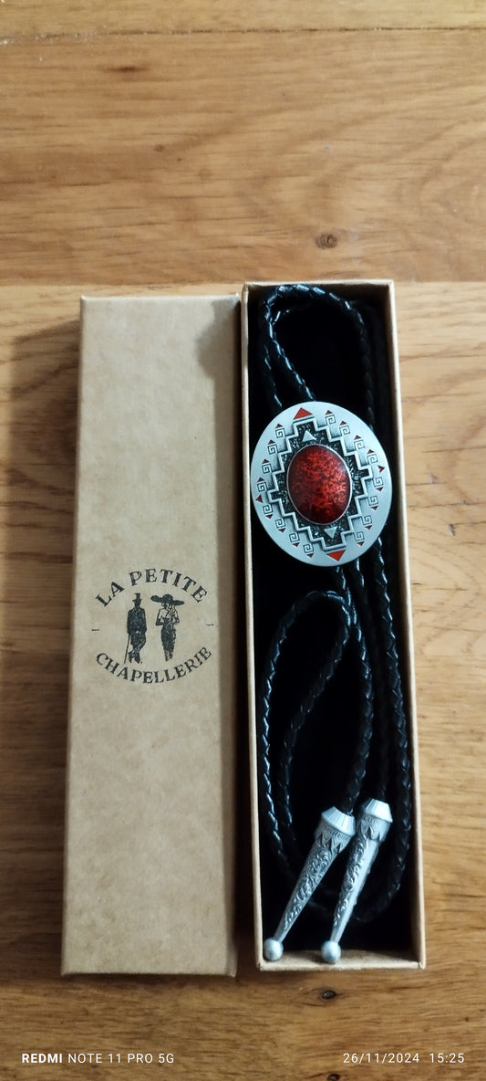 Bolo Tie, également appelé cravate Texane,est une sorte de cravate généralement associée avec l'habit traditionnel du cowboy.Le bolo a été inventé par Vic Cedarstaff à Wickenburg en Arizona et reçu, par la suite ,un brevet.