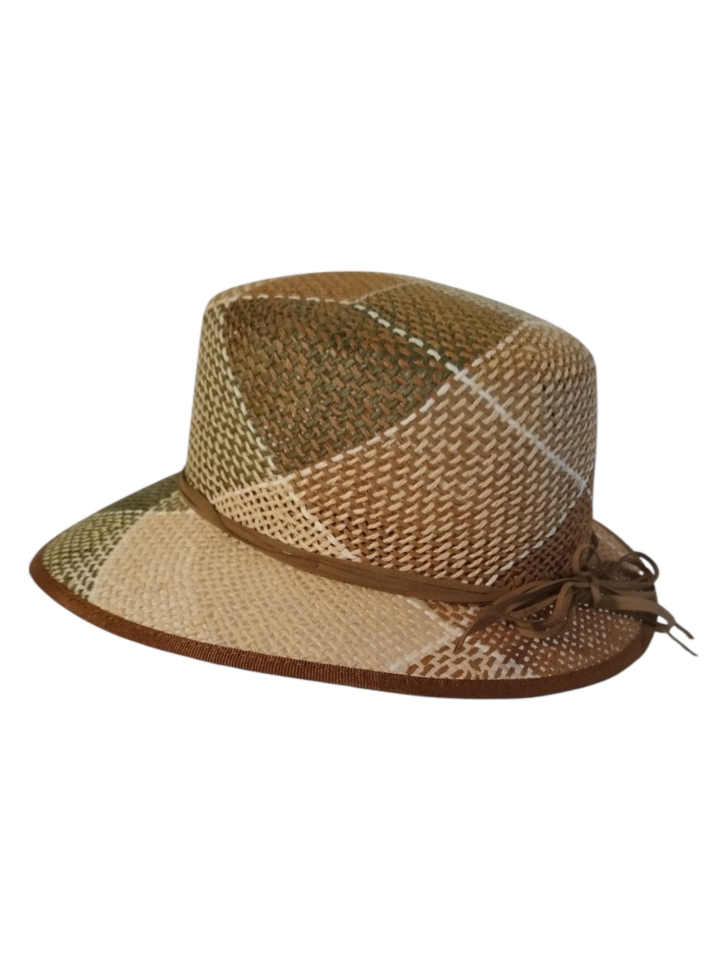 Chapeau - Casquette 100% Paille Papier Réf : 2E 313. Fabrication Italienne.