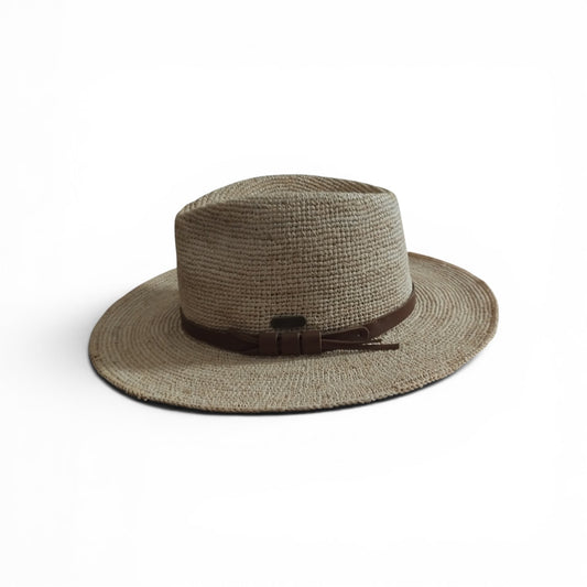 Chapeaux Raphia Crochet Fino Cuir .Ref: steven