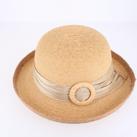 Chapeaux Cloche, Taille unique, bande de réglage à l'intérieur du chapeau , 100% Raphia Tressé, Fabrication Française. Ref : CH 1442
