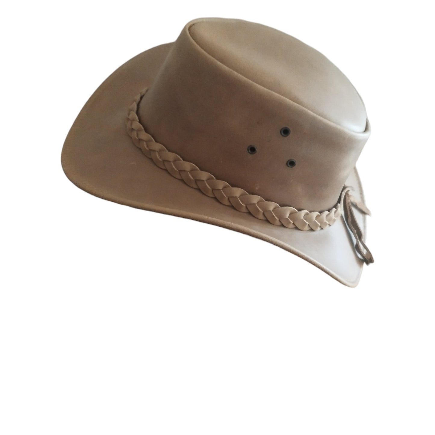Chapeau de cowboy 100% en cuir durable occidental pour hommes et femmes . Importation Américaine. Mentonnière amovible , orifices d'aération pour  faciliter la circulation de l'air.