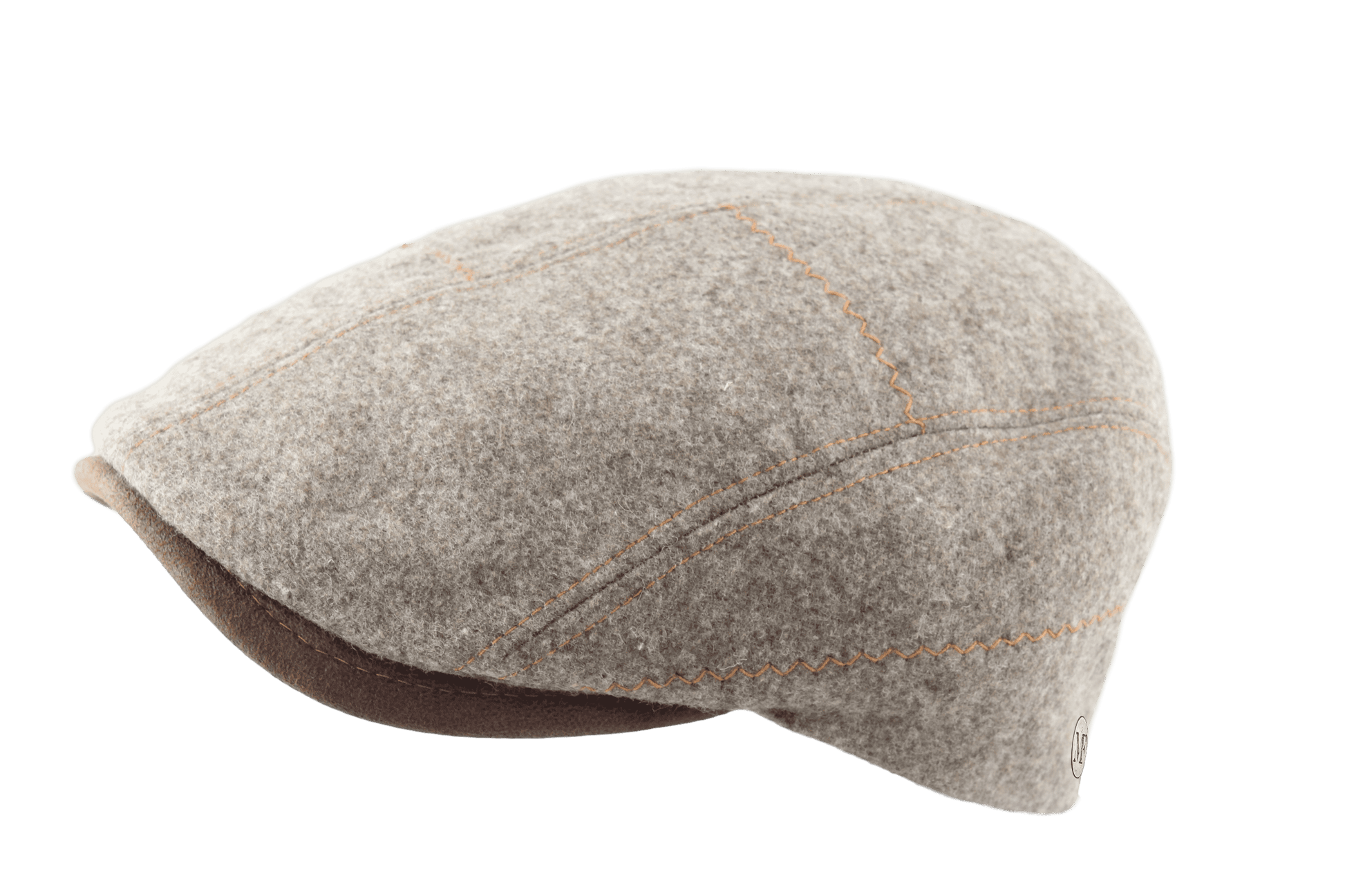 casquette plate couture apparentes taupe