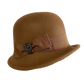 Chapeau cloche vintage strass camel