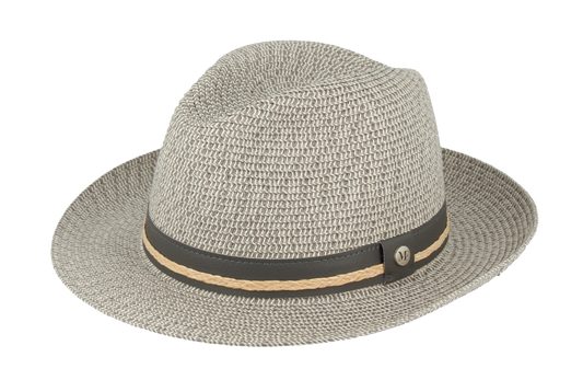 Chapeau paille ete homme gris