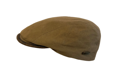 Casquette plate couture taupe