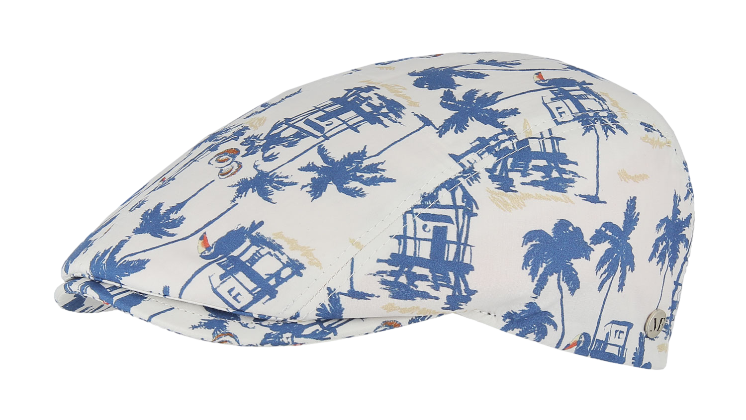 casquette plate motif plage