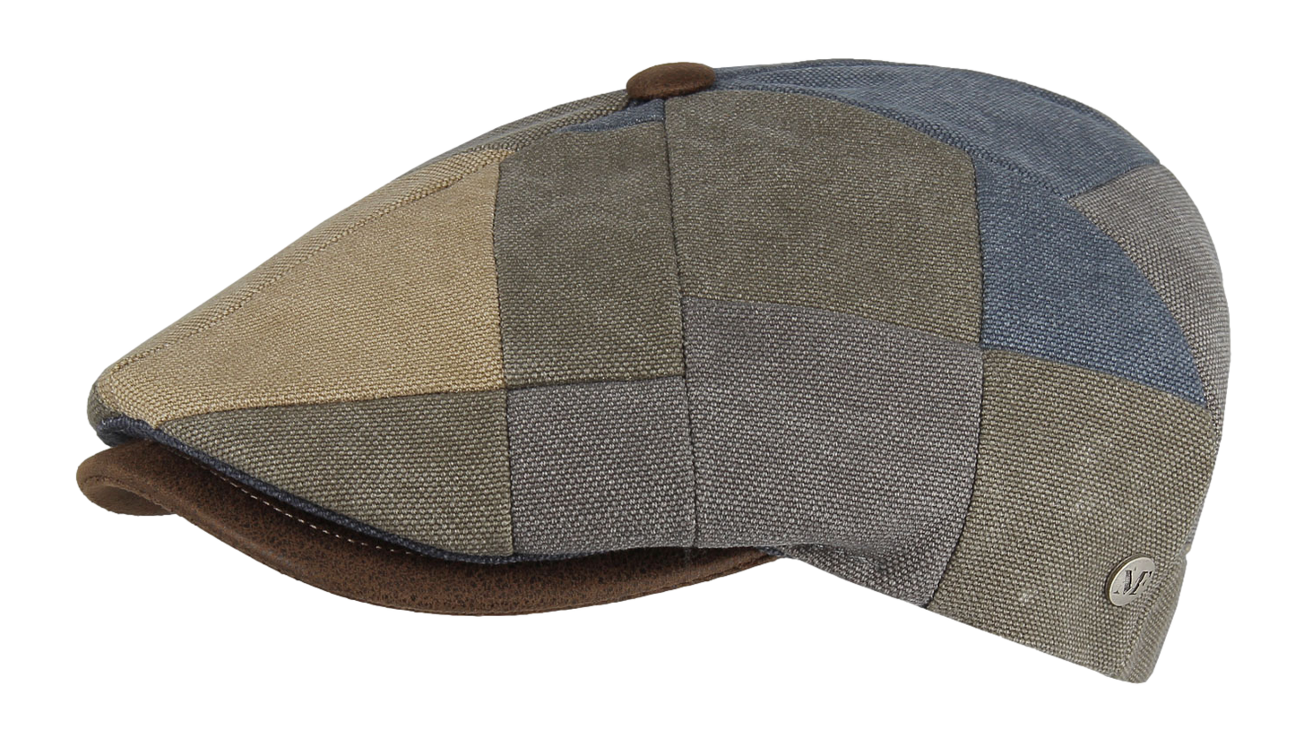 casquette plate patchwork coton