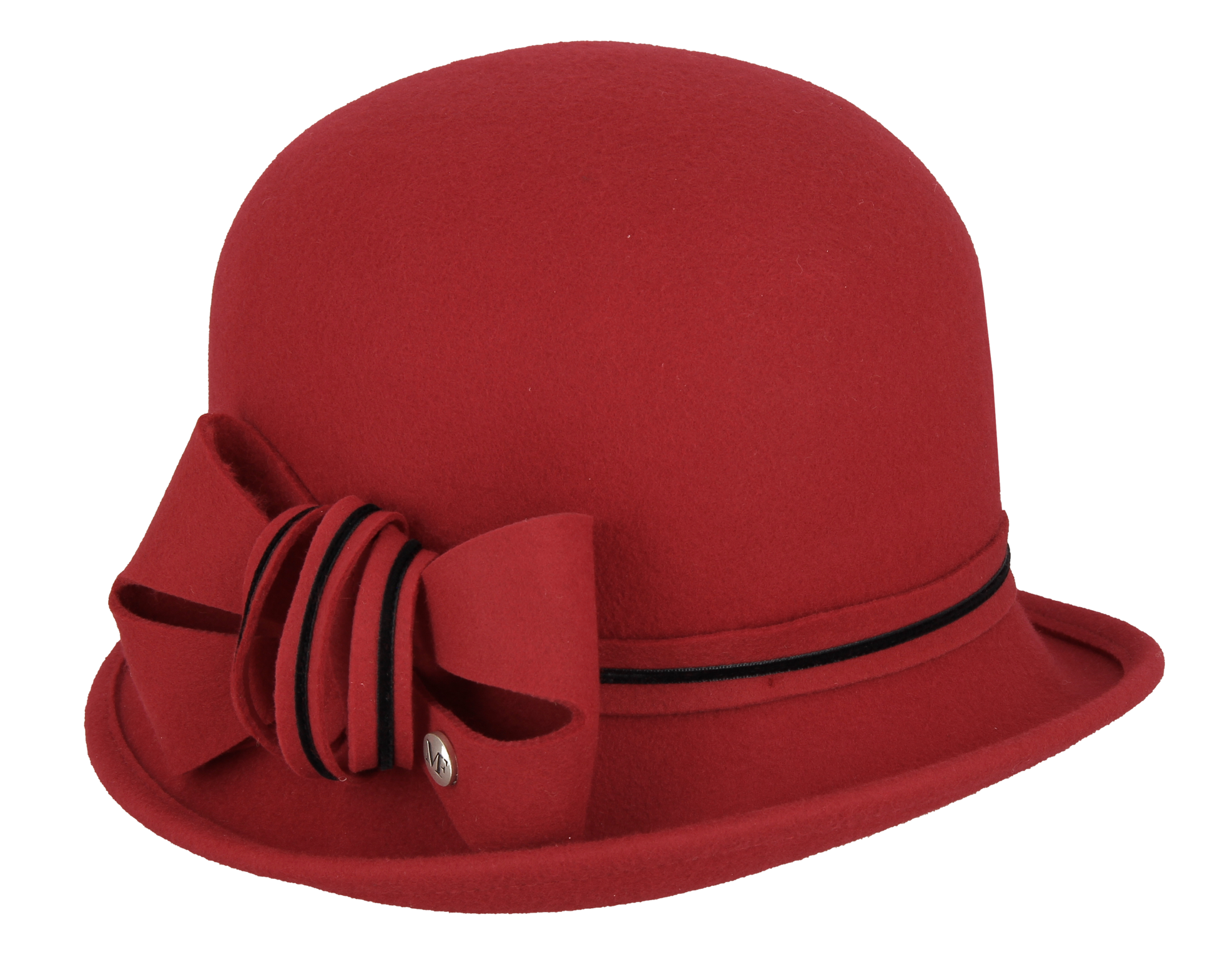 chapeau cloche vintage rouge